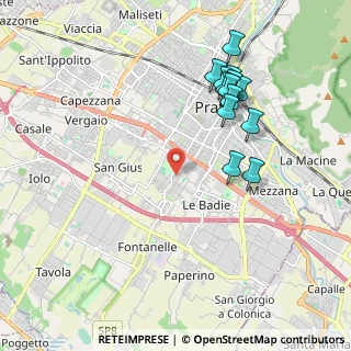 Mappa Via Girolamo di Pace, 59100 Prato PO, Italia (2.07)