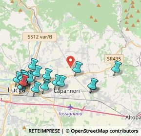 Mappa Via dei Selmi, 55013 Capannori LU, Italia (4.801)