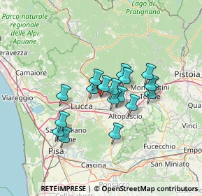 Mappa Via dei Selmi, 55013 Capannori LU, Italia (10.34)