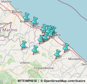 Mappa Via dell'Industria, 61025 Chiusa di Ginestreto PU, Italia (9.60929)