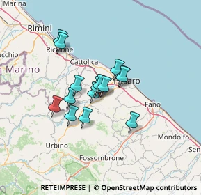 Mappa Via dell'Industria, 61025 Chiusa di Ginestreto PU, Italia (9.54067)