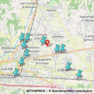 Mappa Via per Corte Randelli, 55100 Lucca LU, Italia (2.41545)