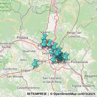 Mappa Via delle Scuderie, 50041 Calenzano FI, Italia (9.13438)
