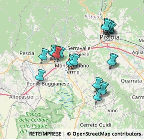 Mappa Via Trieste, 51015 Monsummano Terme PT, Italia (7.4275)