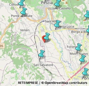 Mappa Strada Provinciale, 55015 Pescia PT, Italia (3.225)