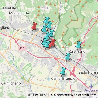 Mappa Via Agostino Ammannati, 59100 Prato PO, Italia (2.845)