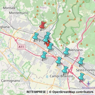 Mappa Via Agostino Ammannati, 59100 Prato PO, Italia (3.72182)