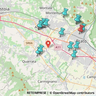 Mappa Via Argine della Bardena, 59100 Prato PO, Italia (4.614)