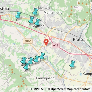 Mappa Via Argine della Bardena, 59100 Prato PO, Italia (5.43818)