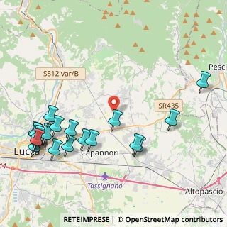 Mappa Via dei Bocchi, 55012 Capannori LU, Italia (5.3765)