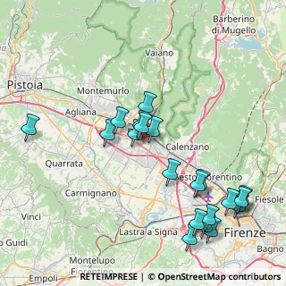 Mappa Via Enrico Caruso, 59100 Prato PO, Italia (9.0915)