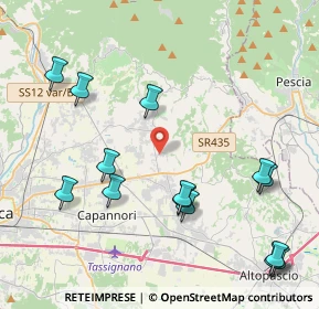 Mappa Via delle Pianacce, 55012 Capannori LU, Italia (5.085)