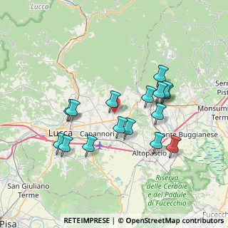 Mappa Via delle Pianacce, 55012 Capannori LU, Italia (7.11563)