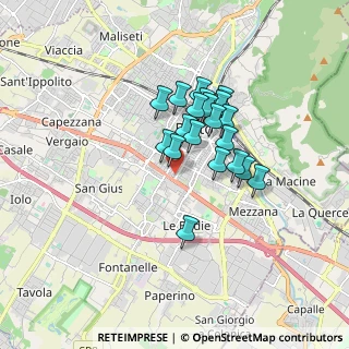 Mappa Via Napoli, 59100 Prato PO, Italia (1.301)