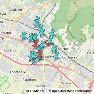 Mappa Via Fratelli da Maiano, 59100 Prato PO, Italia (1.455)