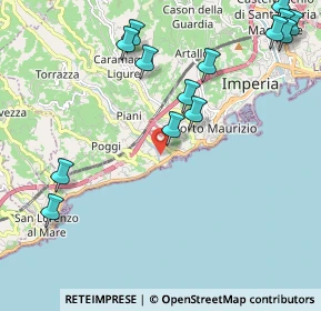 Mappa Via dei Giardini, 18100 Imperia IM, Italia (2.69929)