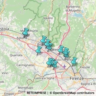 Mappa Via del Colle, 59100 Prato PO, Italia (6.33231)