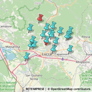 Mappa Via per Camaiore, 55100 Lucca LU, Italia (6.01526)