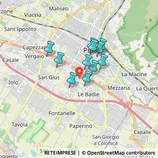 Mappa Via Ubaldino Peruzzi, 59100 Prato PO, Italia (1.25364)