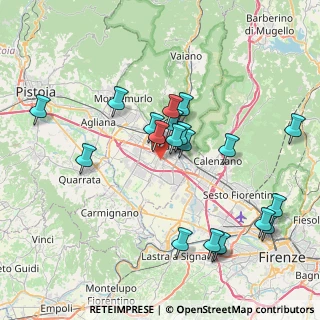 Mappa Via Ubaldino Peruzzi, 59100 Prato PO, Italia (8.1145)