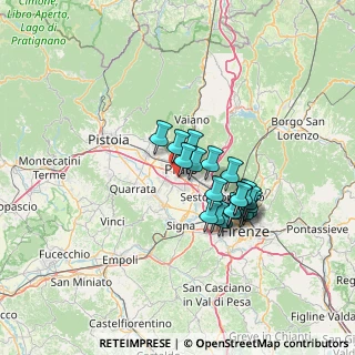 Mappa Via Ubaldino Peruzzi, 59100 Prato PO, Italia (10.7255)
