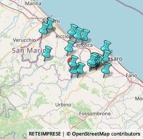 Mappa Via Meleto Castello, 47836 Mondaino RN, Italia (11.1015)
