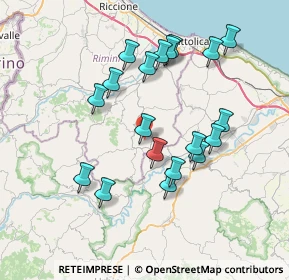 Mappa Via Meleto Castello, 47836 Mondaino RN, Italia (7.23368)