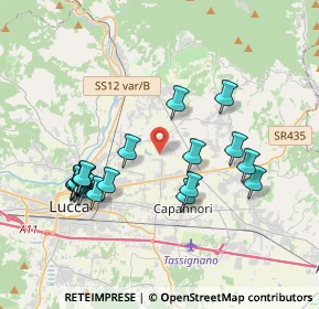 Mappa Via delle Suore, 55013 Capannori LU, Italia (3.9615)