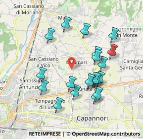 Mappa Via delle Suore, 55013 Capannori LU, Italia (1.851)