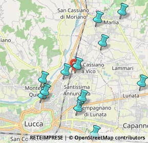 Mappa Via dell'Acquacalda, 55100 Lucca LU, Italia (2.30833)