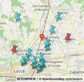 Mappa Via dell'Acquacalda, 55100 Lucca LU, Italia (2.4115)