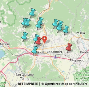 Mappa Via dell'Acquacalda, 55100 Lucca LU, Italia (6.80929)