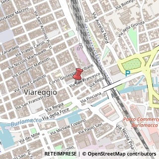Mappa Via San Francesco, 149, 55049 Viareggio, Lucca (Toscana)