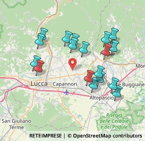 Mappa Via Don Emilio Angeli, 55012 Capannori LU, Italia (7.32167)