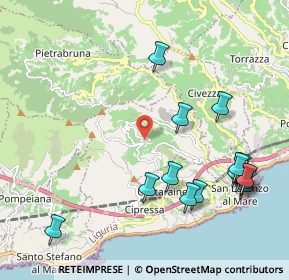 Mappa Via Sajetto, 18017 Cipressa IM, Italia (2.486)