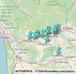 Mappa Via Vicinale Delle Pianacce, 55012 Capannori LU, Italia (9.76091)