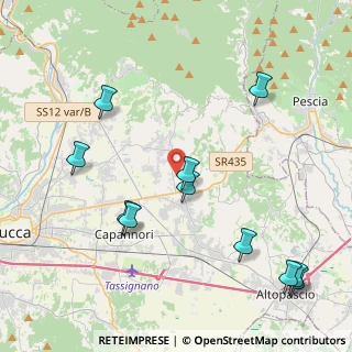 Mappa Via Vicinale Delle Pianacce, 55012 Capannori LU, Italia (5.07273)