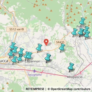 Mappa Via Vicinale Delle Pianacce, 55012 Capannori LU, Italia (5.792)