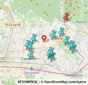 Mappa Via Vicinale Delle Pianacce, 55012 Capannori LU, Italia (3.57692)