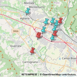 Mappa Via Valeria Tozzini, 59100 Prato PO, Italia (3.58364)