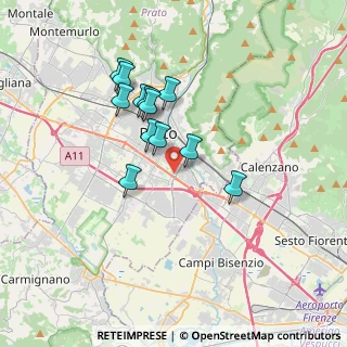 Mappa Via Adriano Cecchi, 59100 Prato PO, Italia (3.025)