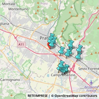 Mappa Via Adriano Cecchi, 59100 Prato PO, Italia (3.31933)