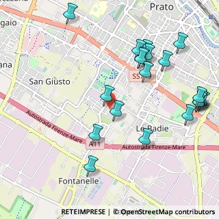 Mappa Via Armando Meoni, 59100 Prato PO, Italia (1.262)
