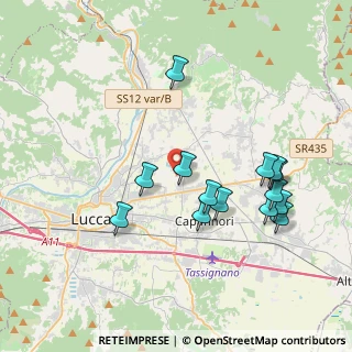 Mappa Via di Liso, 55012 Capannori LU, Italia (3.91643)