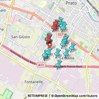 Mappa Via Mozart, 59100 Prato PO, Italia (0.656)