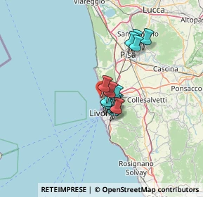 Mappa Via delle Mimose, 56122 Pisa PI, Italia (8.77077)