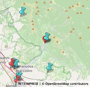 Mappa Strada Provinciale 85 Setteponti, 52024 Loro Ciuffenna AR, Italia (6.12455)