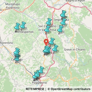 Mappa CAP, 50028 Tavarnelle Val di Pesa FI, Italia (9.24)
