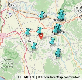 Mappa Via la Tana, 56040 Crespina Lorenzana PI, Italia (7.144)