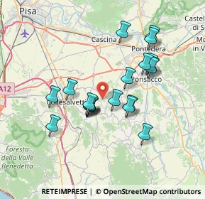 Mappa Via la Tana, 56040 Crespina Lorenzana PI, Italia (6.425)
